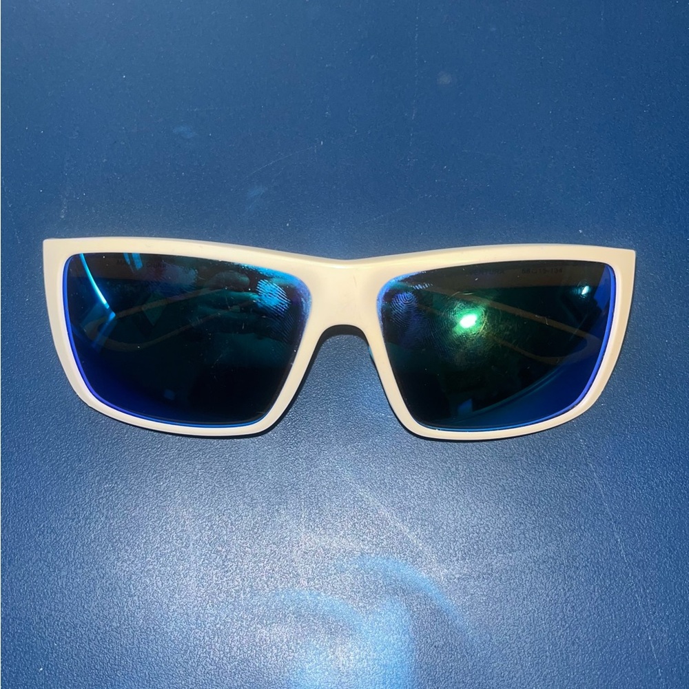 Beach Sunglasses TYR VENTURA White Frame With Blue Lens Volleyball Sunglasses